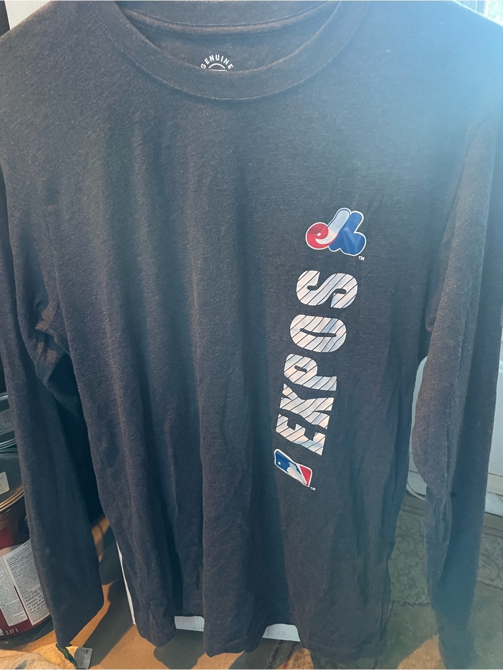 Express Long Sleeve Logo Tee - Basebal Expos